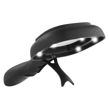 LED Lup 2,5xZOOM m. baglygte og UV-lys LED/UV/2xAAA