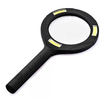 LED Lup 5×ZOOM m. baglygte LED/3W/2xAA IP44