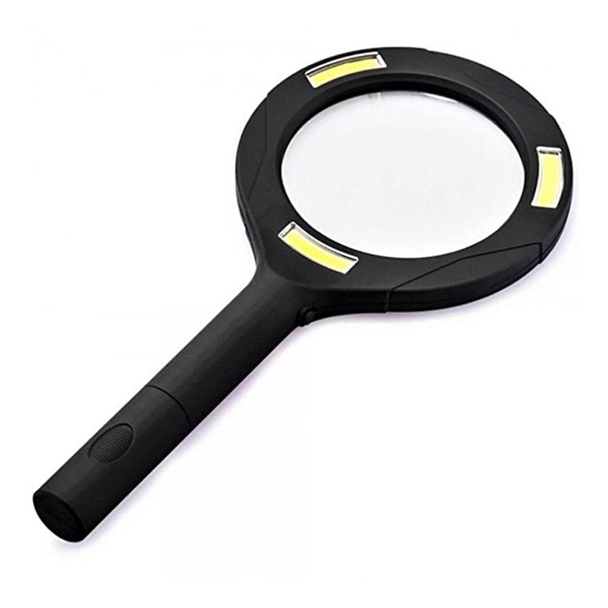 LED Lup 5×ZOOM m. baglygte LED/3W/2xAA IP44