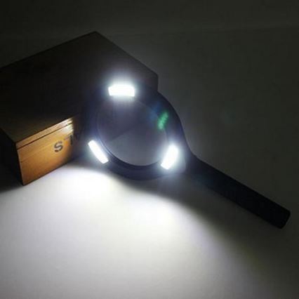 LED Lup 5×ZOOM m. baglygte LED/3W/2xAA IP44
