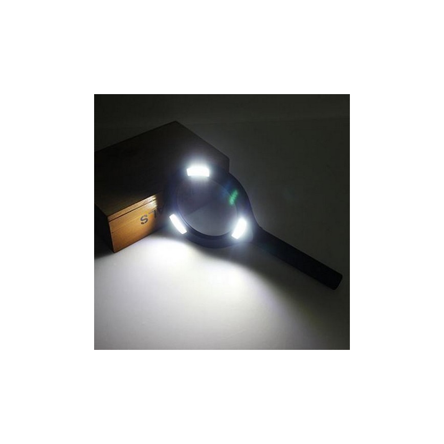 LED Lup 5×ZOOM m. baglygte LED/3W/2xAA IP44