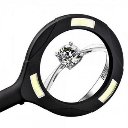 LED Lup 5×ZOOM m. baglygte LED/3W/2xAA IP44