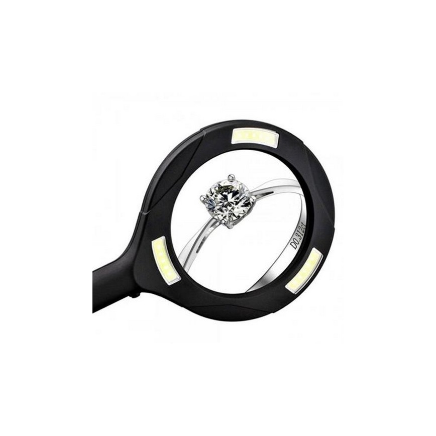LED Lup 5×ZOOM m. baglygte LED/3W/2xAA IP44