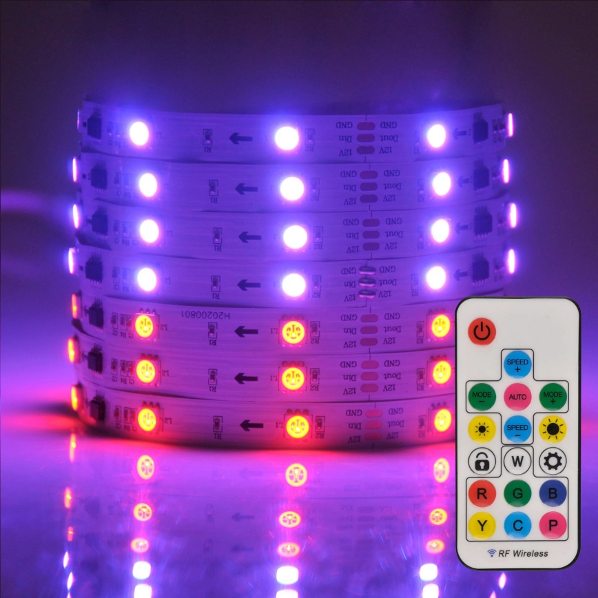 LED lysbånd dæmpbar RGG MAGIC 2 m LED/12W/230V + fjernbetjening