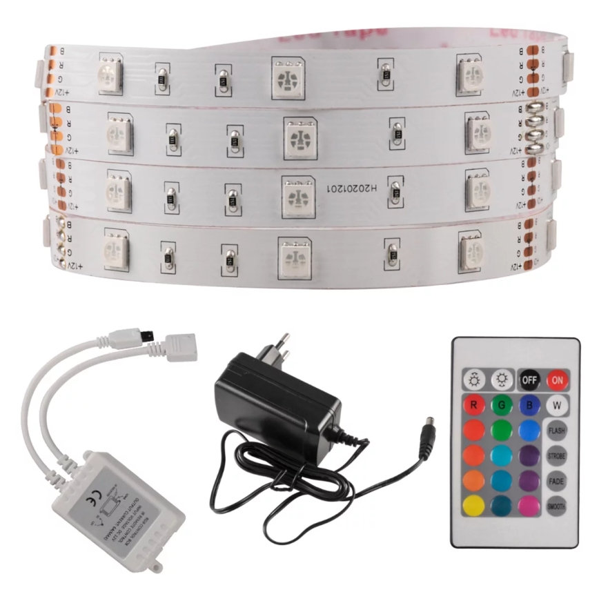 LED lysbånd dæmpbart RGB-farver 5 m LED/18W/12V IP20