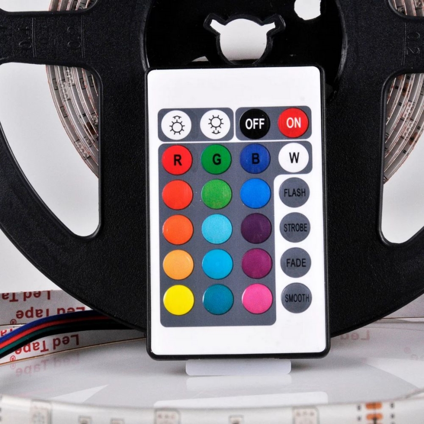 LED lysbånd dæmpbart RGB-farver 5 m LED/18W/12V IP20