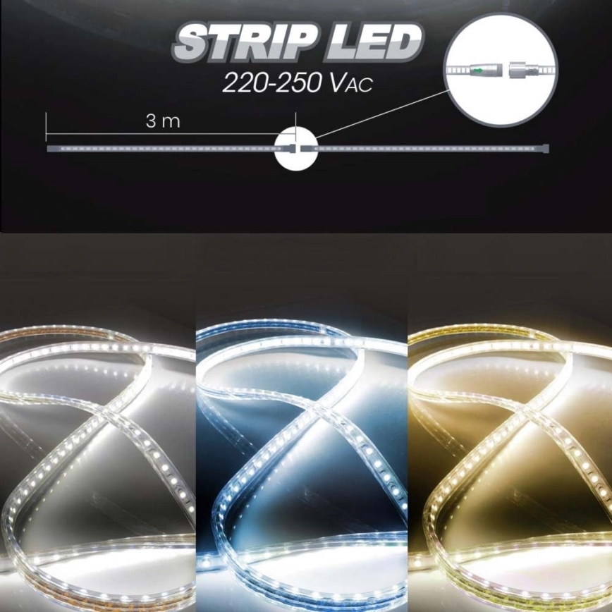 LED lysbånd EASY CONNECT LED/14,4W/230V 3m IP67 blå