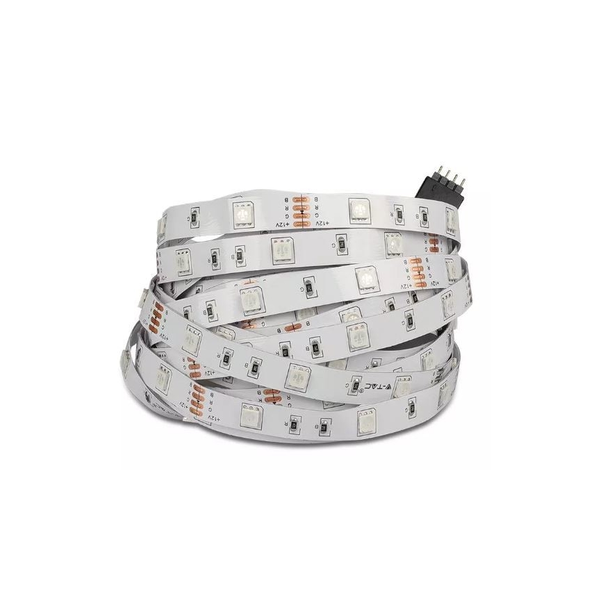 LED lysbånd RGB-farver 2x5 m LED/4,8W/230V + fjernbetjening