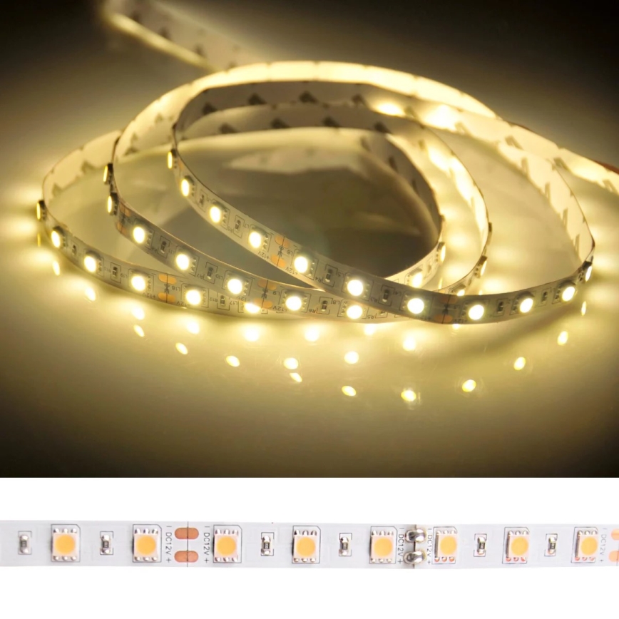 LED lysbånd til badeværelse 5 m LED/45W/12V IP65 hvid