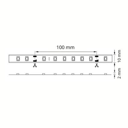 LED lysbånd til badeværelse 5 m LED/45W/12V IP65 hvid