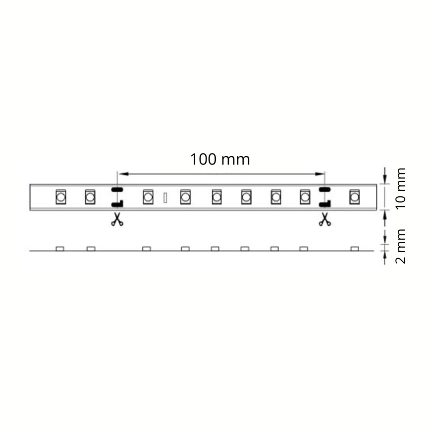 LED lysbånd til badeværelse 5 m LED/45W/12V IP65 hvid