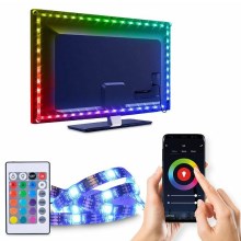 LED lysbånd til TV RGB-farver LED/6W/5V Wi-Fi Tuya + fjernbetjening