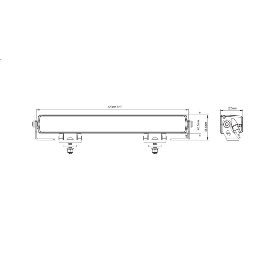 LED Lysbjælke til bil BLACK OFF ROAD LED/90W/9-36V IP69 6000K