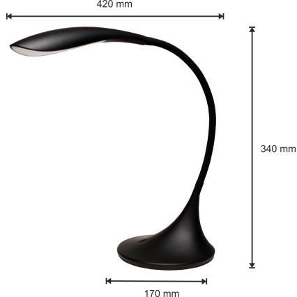 LED lysdæmper bordlampe VELA LED/6,5W/230V antik sort