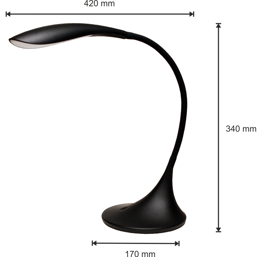 LED lysdæmper bordlampe VELA LED/6,5W/230V antik sort
