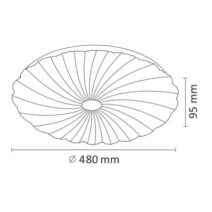 LED lysdæmper loftslampe FLOWER LED/36W/230V + Fjernbetjening