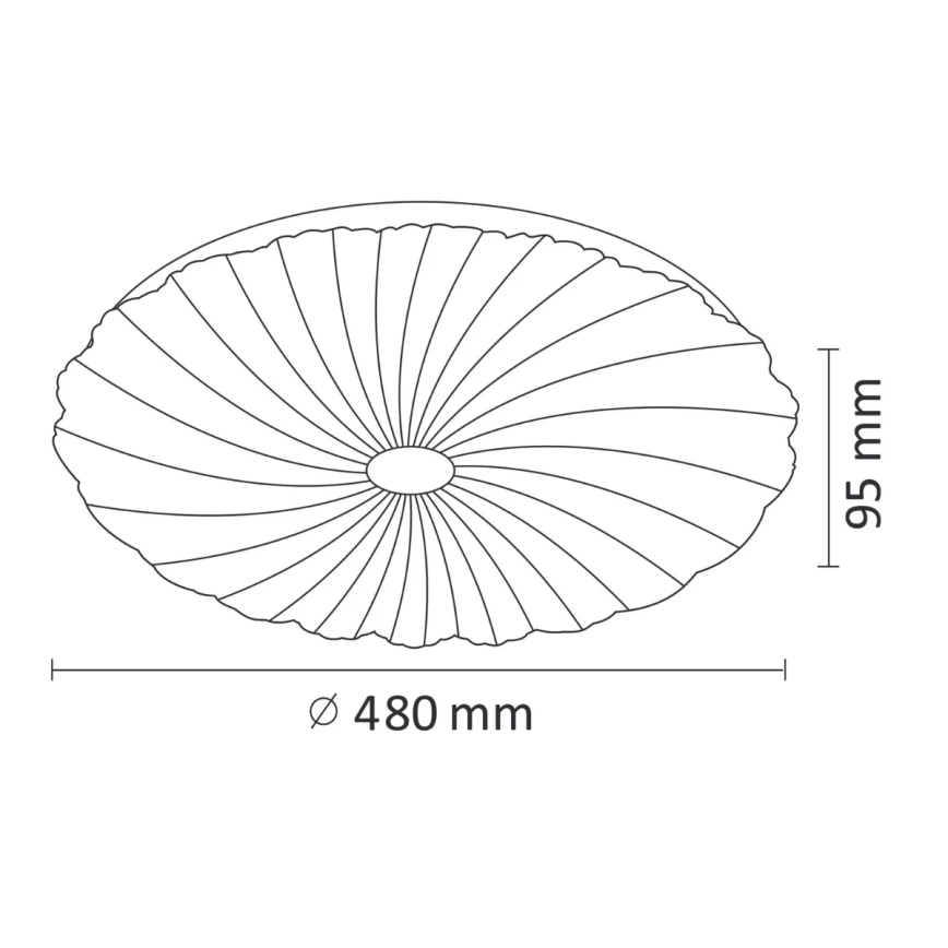 LED lysdæmper loftslampe FLOWER LED/36W/230V + Fjernbetjening
