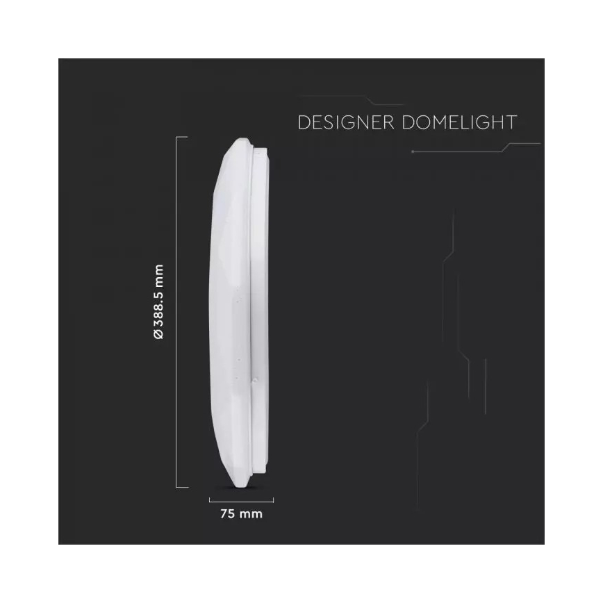 LED lysdæmper loftslampe med fjernbetjening LED/40W/230V diameter 39cm