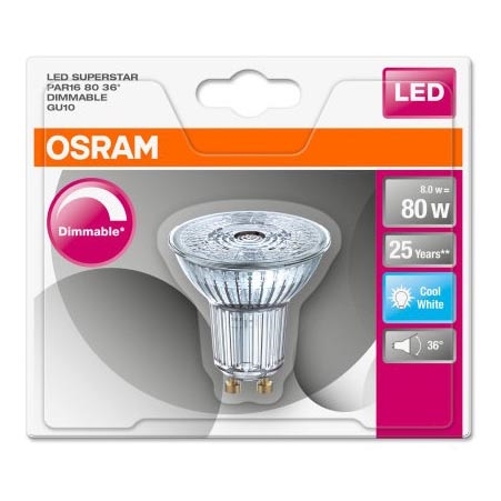 LED lysdæmper pære GU10/8W/230V 4000K - Osram