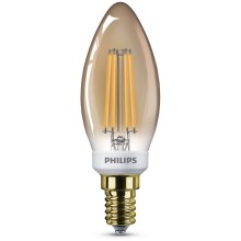 LED lysdæmper pære VINTAGE Philips B35 E14/5W/230V 2200K