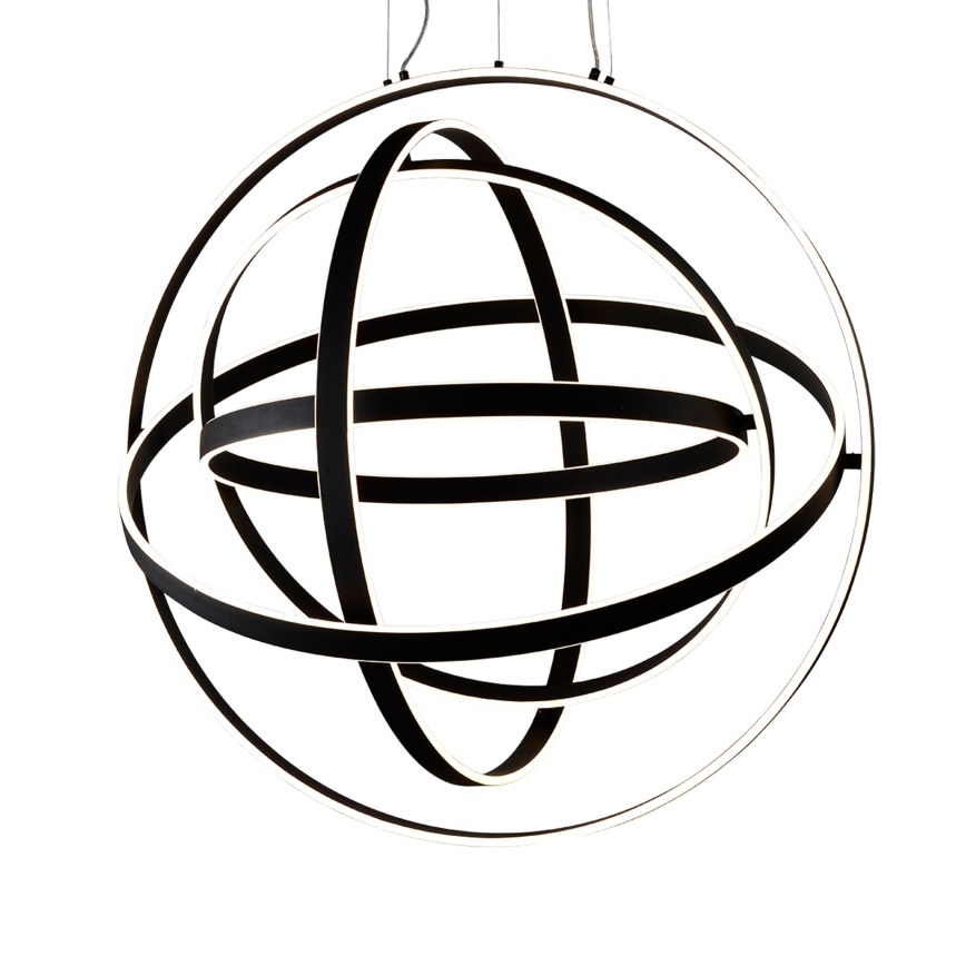 LED lysekrone COPERNICUS 1xLED/260W/230V sort