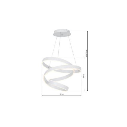 LED lysekrone i en snor ANDROMEDA LED/45W/230V