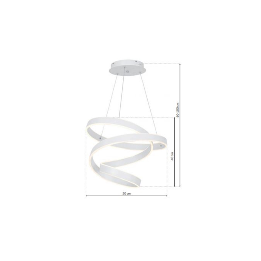 LED lysekrone i en snor ANDROMEDA LED/45W/230V