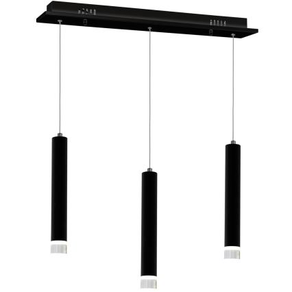 LED lysekrone i en snor CARBON 3xLED/15W/230V