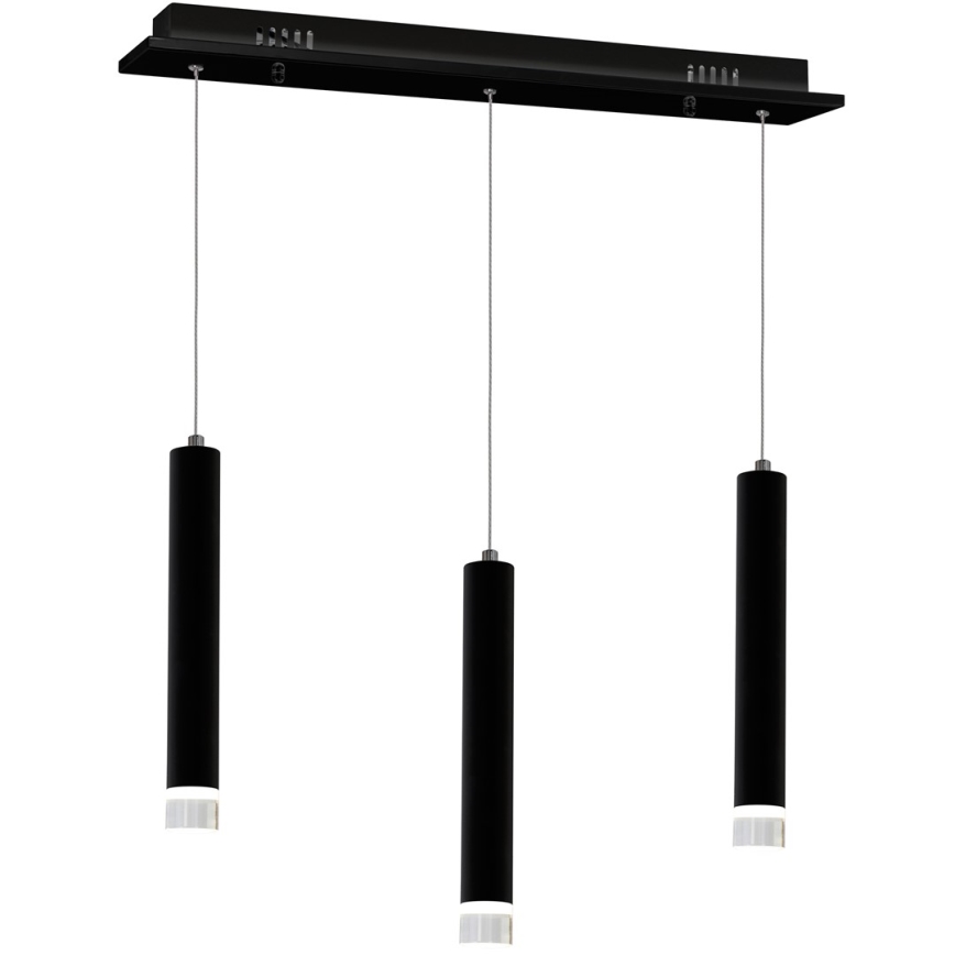 LED lysekrone i en snor CARBON 3xLED/15W/230V