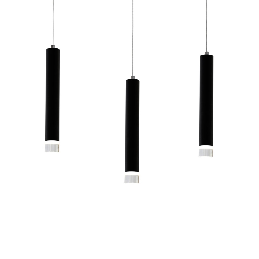 LED lysekrone i en snor CARBON 3xLED/15W/230V