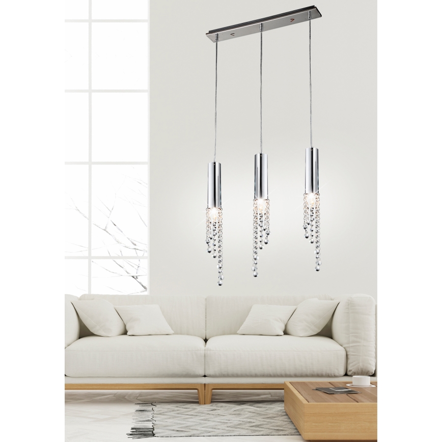 LED lysekrone i en snor DUERO 3xLED/3W/230V
