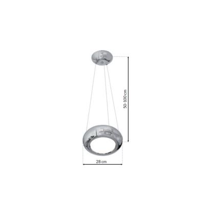 LED lysekrone i en snor MERCURIO 1xLED/12W/230V