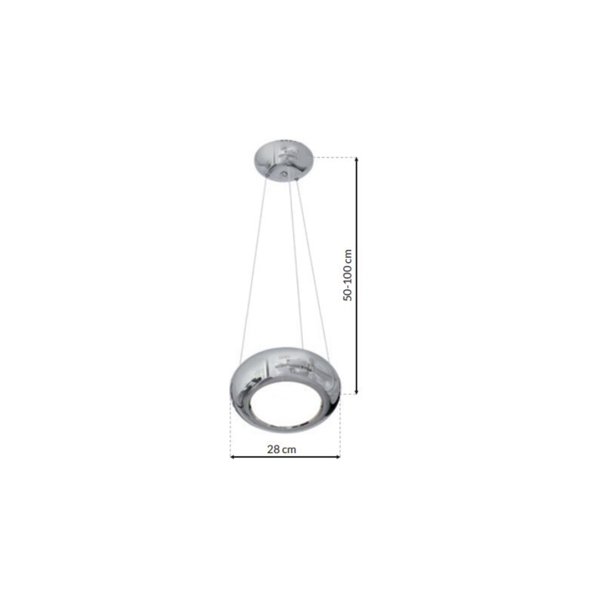 LED lysekrone i en snor MERCURIO 1xLED/12W/230V