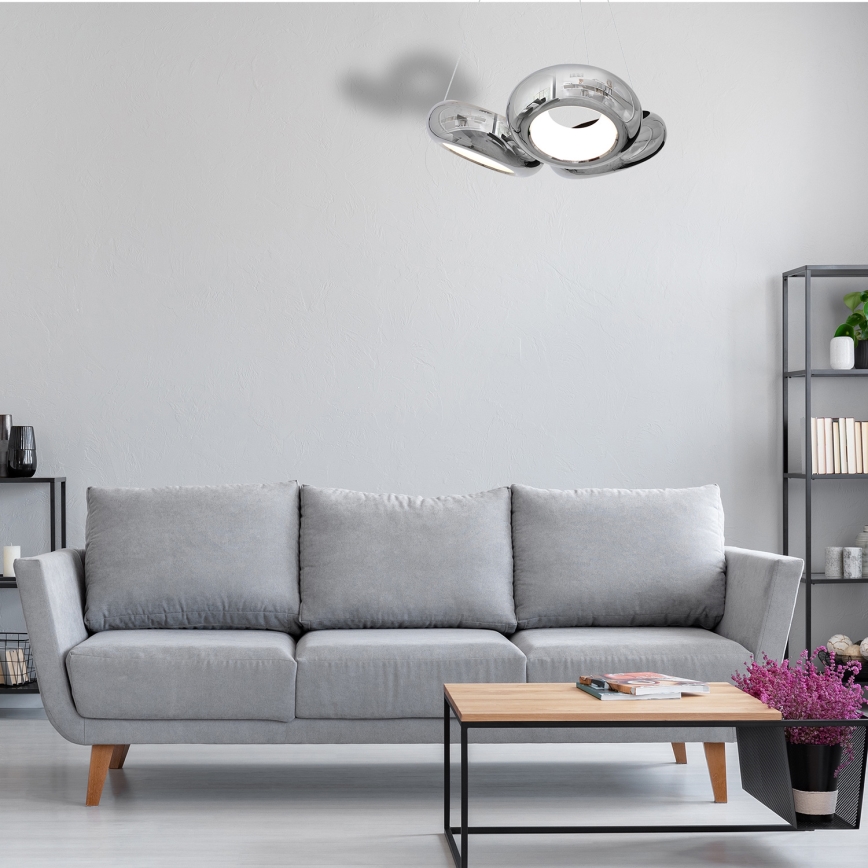 LED lysekrone i en snor MERCURIO 3xLED/12W/230V