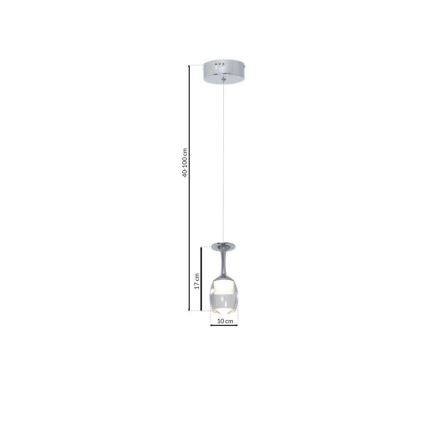 LED Lysekrone i snor COPPA 1xLED/5W/230V