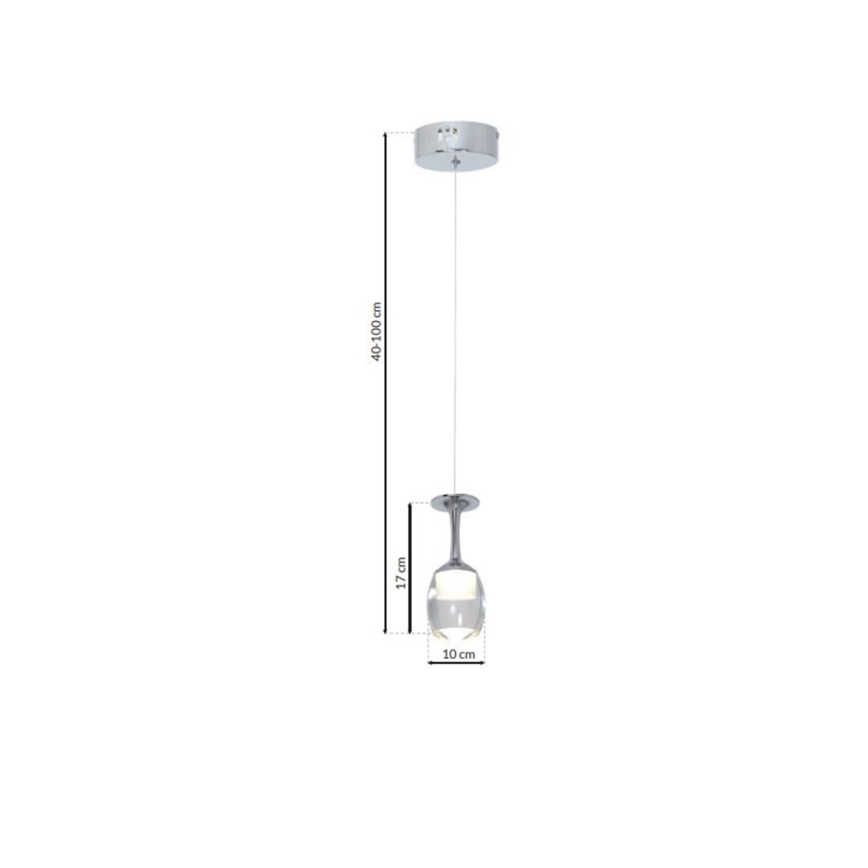 LED Lysekrone i snor COPPA 1xLED/5W/230V