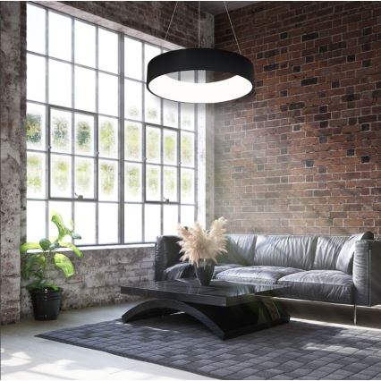 LED Lysekrone i snor OHIO BLACK LED/24W/230V