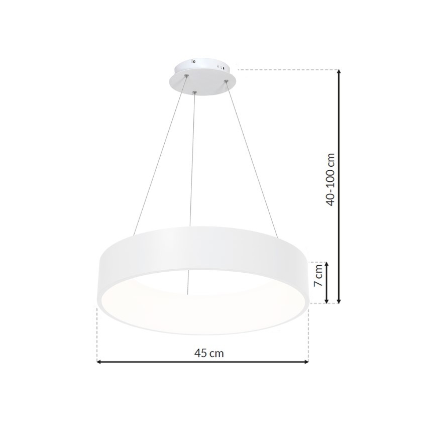 LED Lysekrone i snor OHIO LED/24W/230V