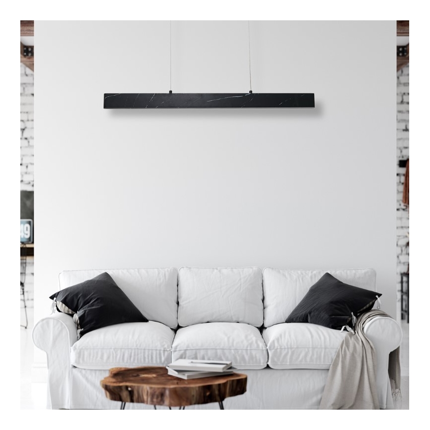 LED Lysekrone i snor PIERCE LED/18W/230V sort