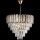 LED-lysekrone med kæde 9xE27/60W/230V + 6xLED/6W Ø 50 cm guld
