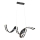 LED-lysekrone med wire AREZIA LED/42W/230V sort