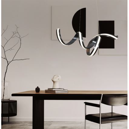 LED-lysekrone med wire AREZIA LED/42W/230V sort