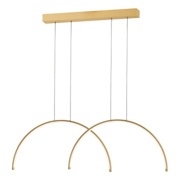 LED-lysekrone med wire MEGAN LED/39W/230V, guld