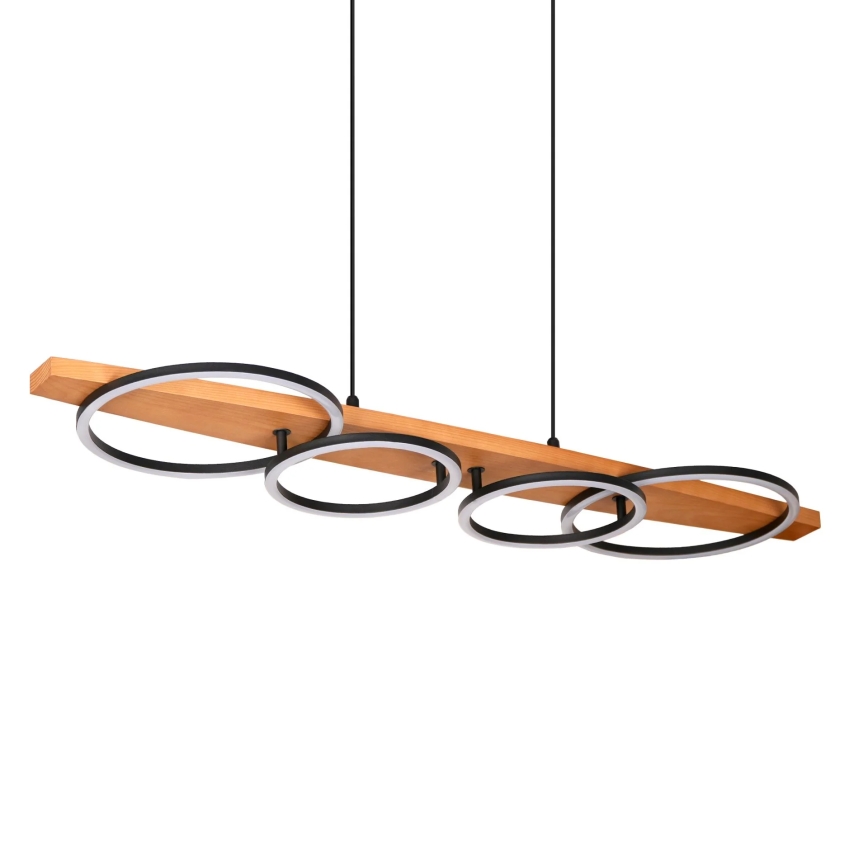 LED-lysekrone med wire MELISA LED/35W/230V i fyrretræ