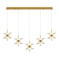 LED-lysekrone med wireophæng BUTTERFLY 10xLED/5W/230V 3000K guld