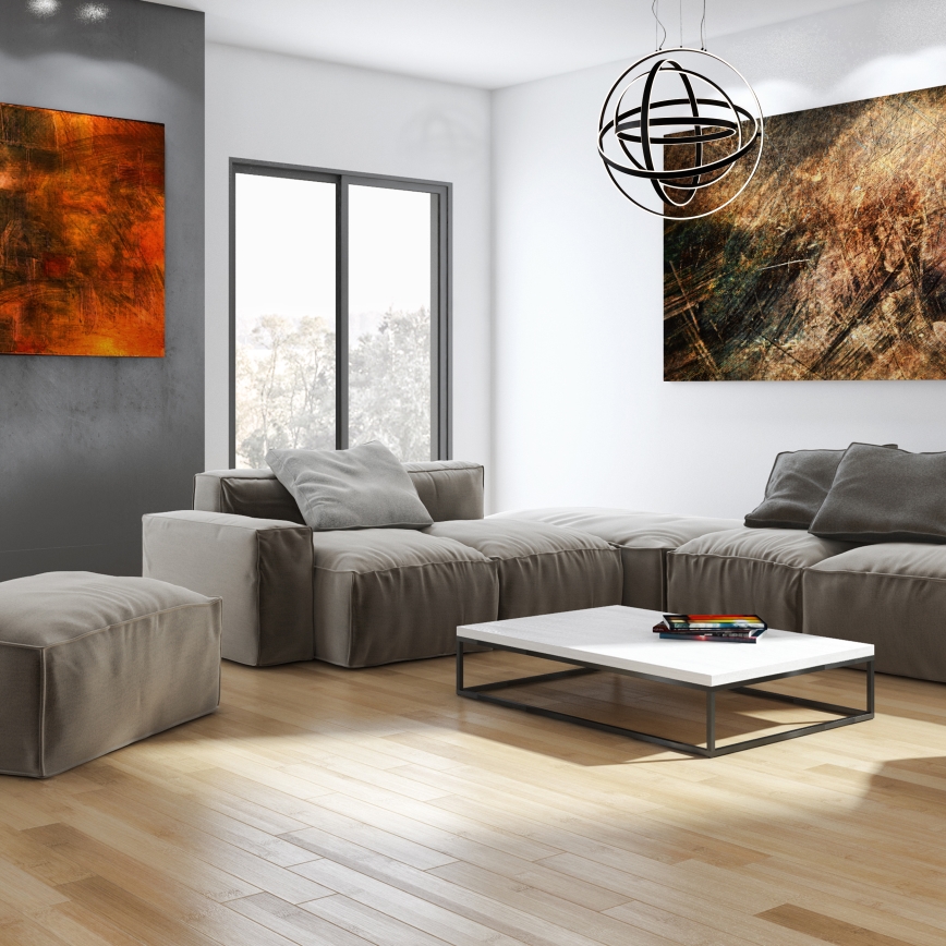 LED-lysekrone med wireophæng COPERNICUS LED/260W/230V sort