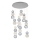 LED-lysekrone med wireophæng CREMONA LED/51W/230V 3000K mat krom
