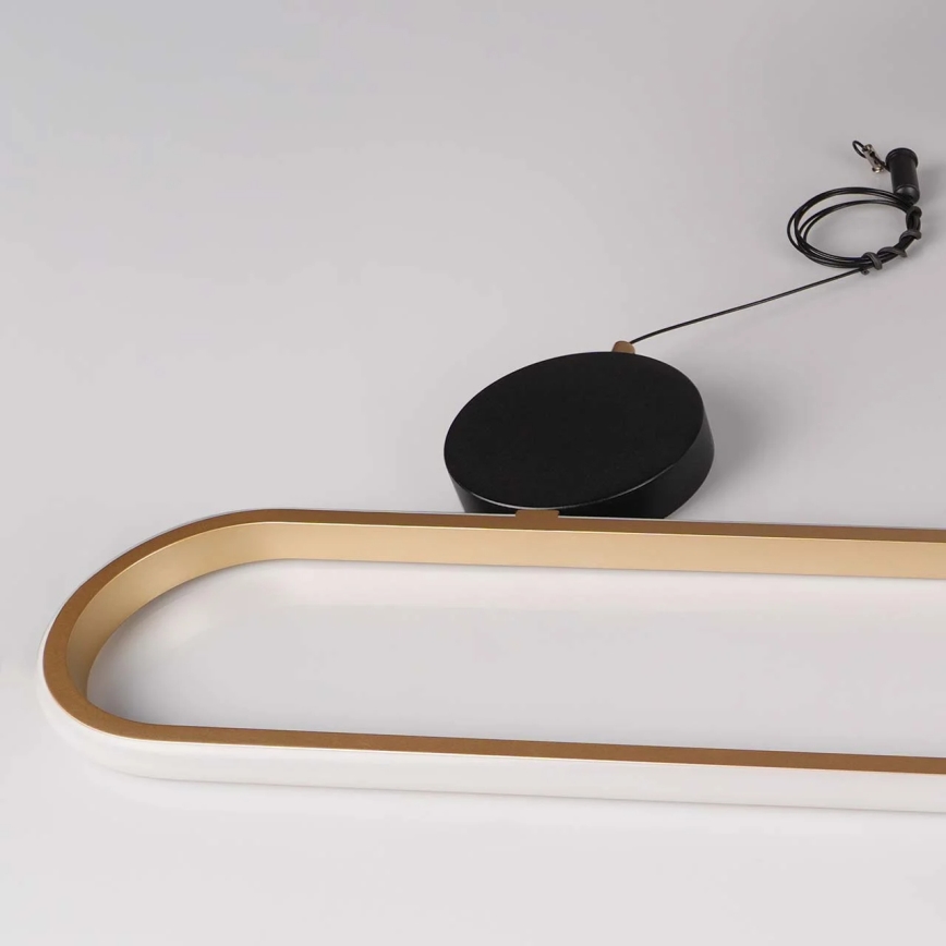 LED-lysekrone med wireophæng FLORENTYNA LED/48W/230V 4000K guld/sort