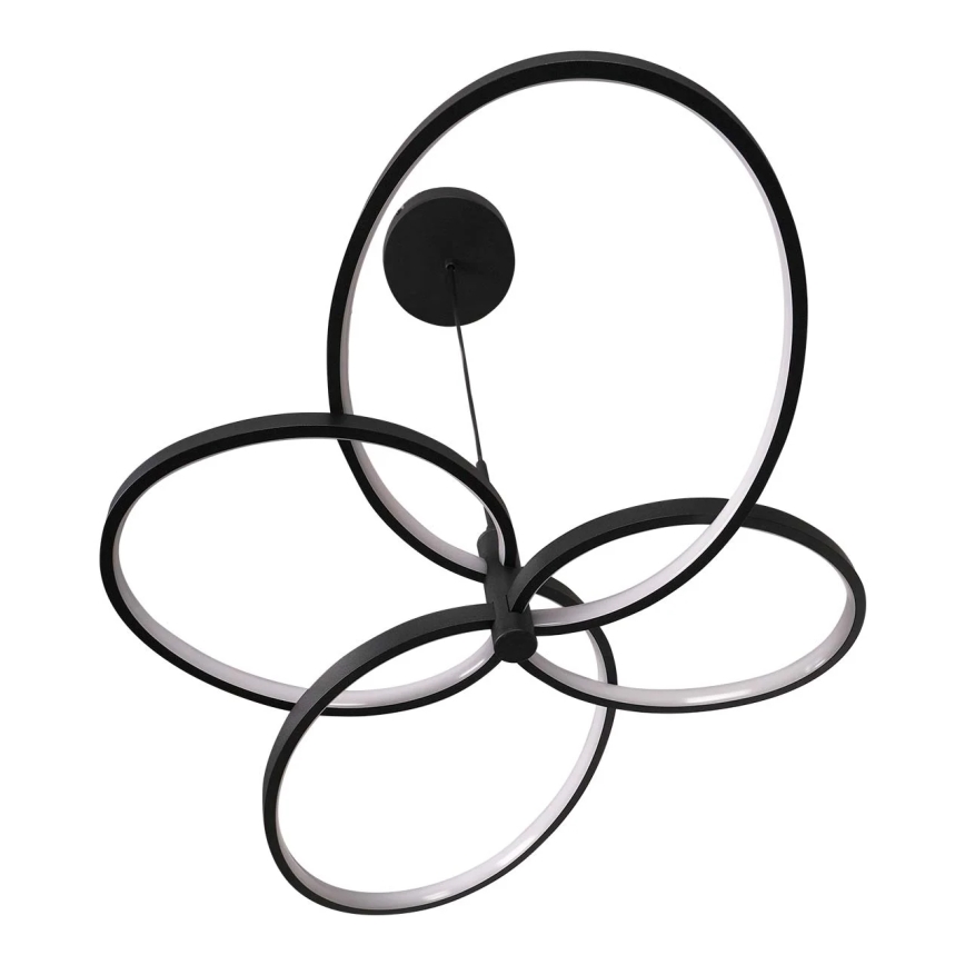 LED-lysekrone med wireophæng RIBBON LED/37W/230V 4000K sort