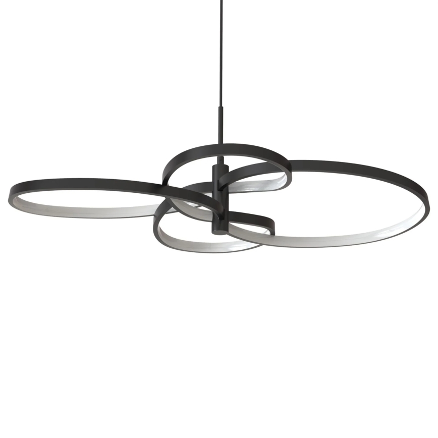 LED-lysekrone med wireophæng RIBBON LED/37W/230V 4000K sort